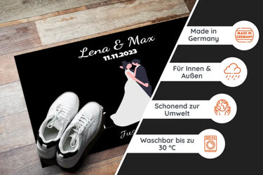 Just Married - Personalisierte Fußmatte zur Hochzeit